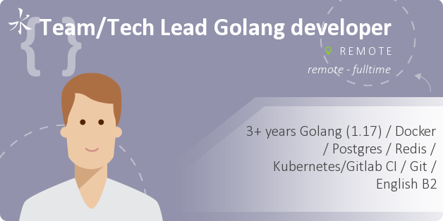 Team/Tech Lead Golang developer